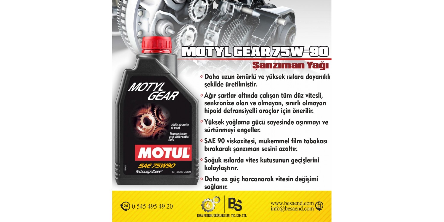 MOTUL MOTYLGEAR 75W90 (1 LT) ŞANZUMAN YAĞI